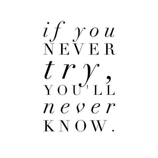 If You Never Try