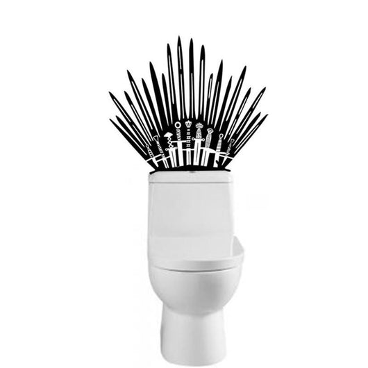 Game of Thrones Iron Throne Toilet Stickers Removable Waterproof  ~~60x40